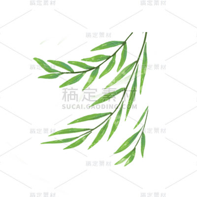 竹子元素中国风贴纸