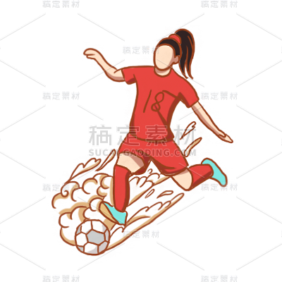 卡通感国庆节女生元素贴纸