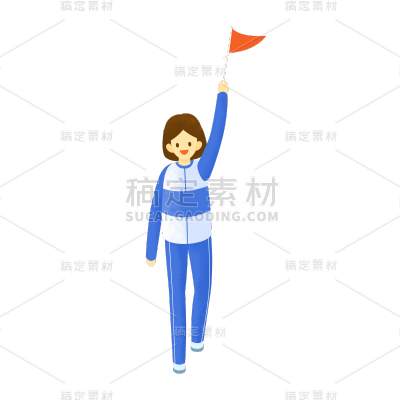 卡通感端午节女生元素贴纸