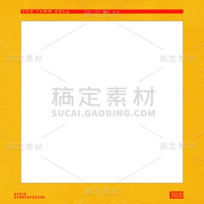 简约纯色黄色复古边框