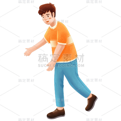 卡通感父亲节男人元素贴纸