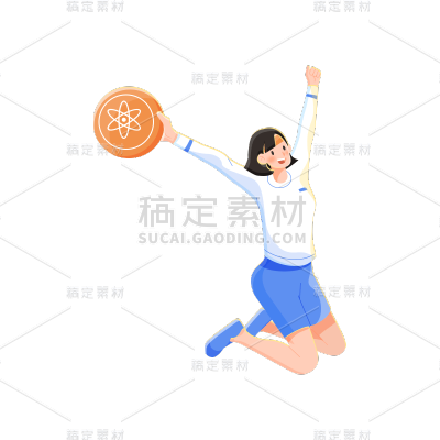 卡通风教育培训女人氛围元素