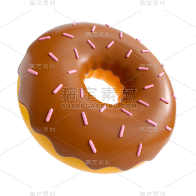 C4D-美食-甜甜圈