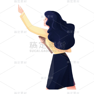卡通感金融行业人物元素