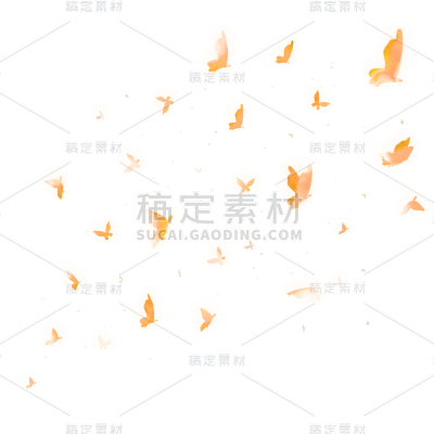 手绘光效蝴蝶元素