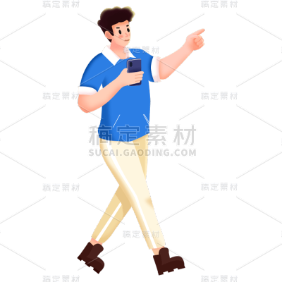 卡通感金融行业人物元素
