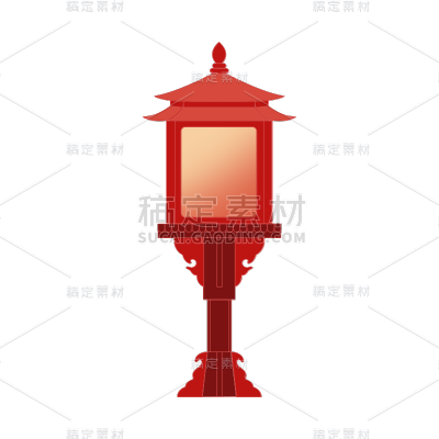 中国风国庆节灯元素贴纸
