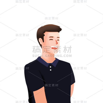 卡通感劳动节男人元素贴纸