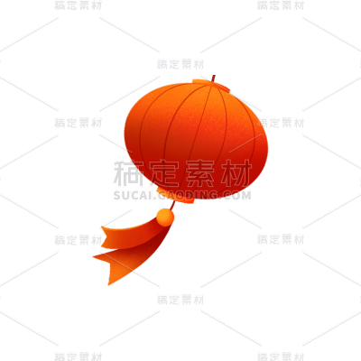 卡通感春节灯笼元素贴纸