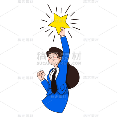 卡通感女性元素贴纸