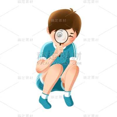 卡通风男性元素贴纸