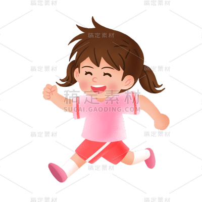 卡通风教育培训女孩氛围元素