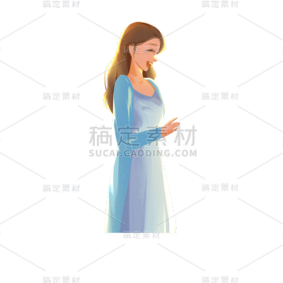 卡通感母亲节女人元素贴纸