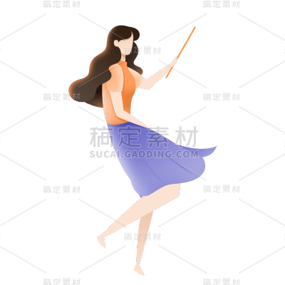 卡通感教育行业人物元素