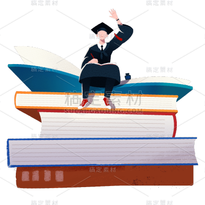 卡通感劳动节学生元素贴纸