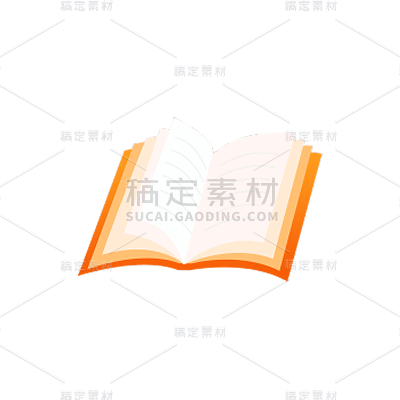 卡通感教育行书本元素