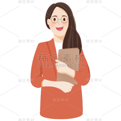 卡通感劳动节老师元素贴纸
