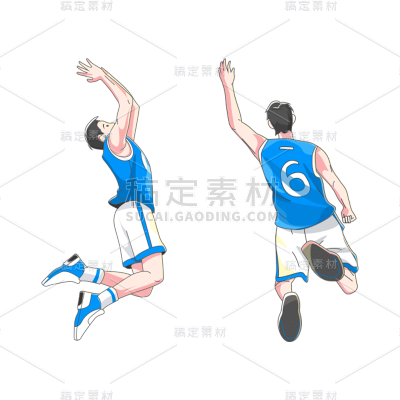 卡通感教育培训运动员元素贴纸