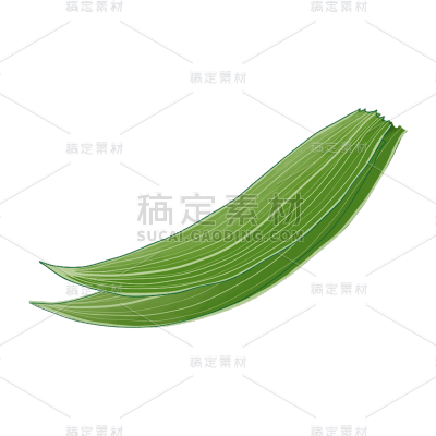 卡通感端午节粽叶元素贴纸