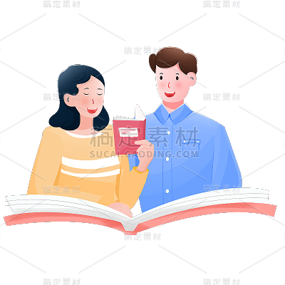 卡通感情人节情侣元素贴纸