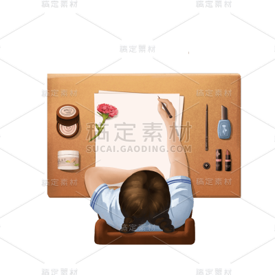 卡通感教师节女性元素贴纸