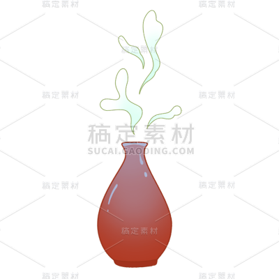 卡通感端午节花瓶元素贴纸
