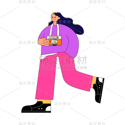 卡通感教育培训女士元素贴纸