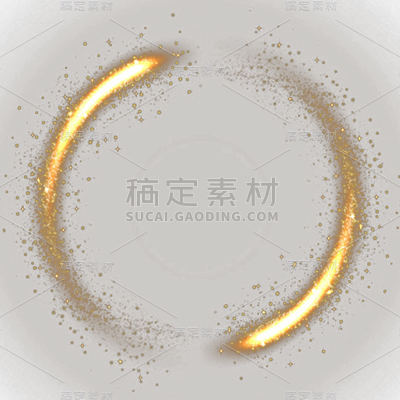 暖色黄色简约光效元素-GDFXPM2302