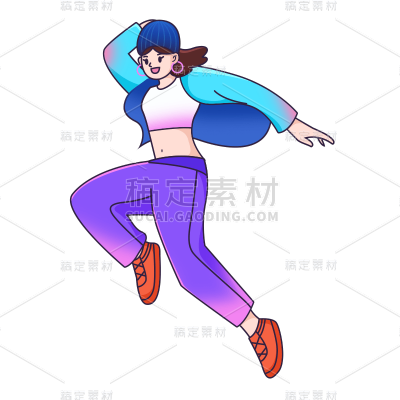 卡通感教育培训女人元素