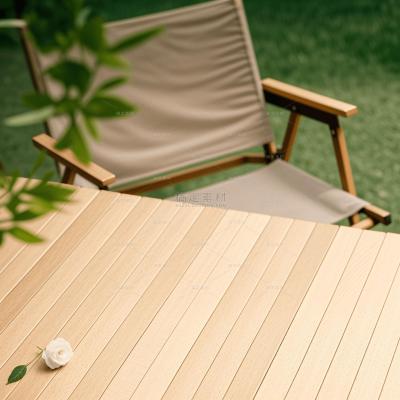 insMind Outdoor Background Wooden Garden Table