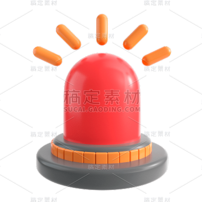 3D-安全元素消防工具C4D-警灯