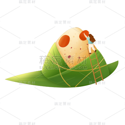 中国风端午节粽子元素贴纸
