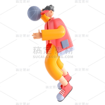 3D-运动人物-篮球