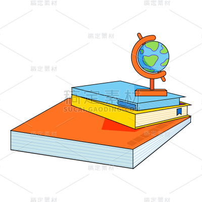 卡通感教育培训学习用品元素贴纸