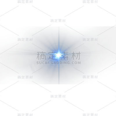 蓝色光晕光效特效元素