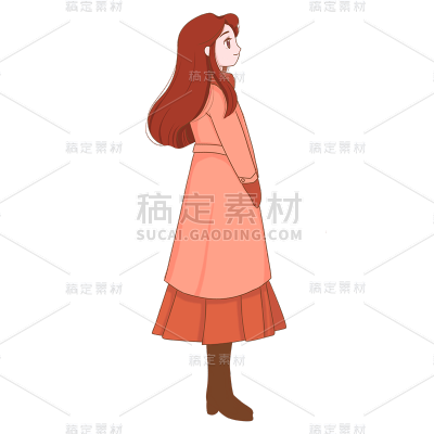 卡通感情人节女性元素贴纸 
