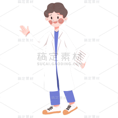 卡通感教师节男性元素贴纸