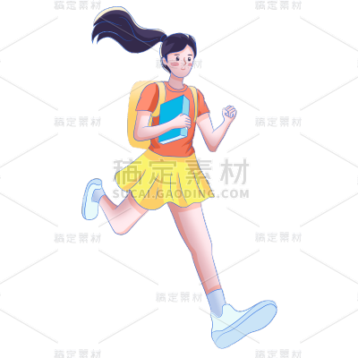 卡通感教育培训女生元素