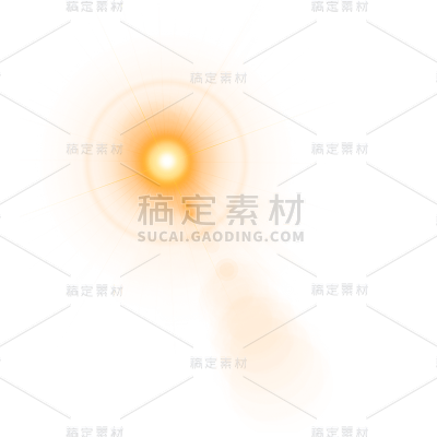 暖调简约光效光晕元素