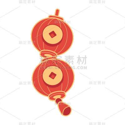 卡通感春节元素贴纸