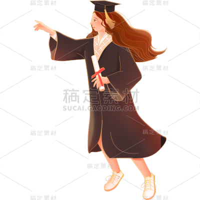 卡通感高考女人元素贴纸