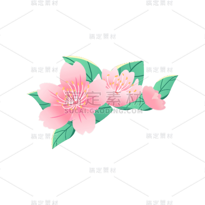 卡通感教育行业花元素
