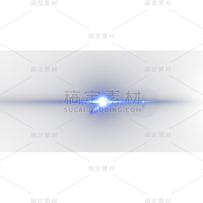 蓝色光晕光效特效元素