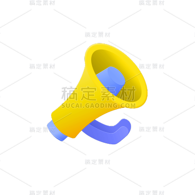 卡通感教育行喇叭元素