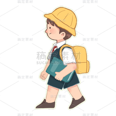 卡通感男孩元素贴纸
