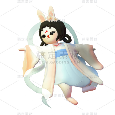 3D兔子元素贴纸