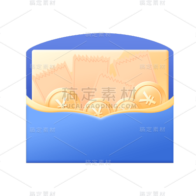 卡通感金融行业金币元素