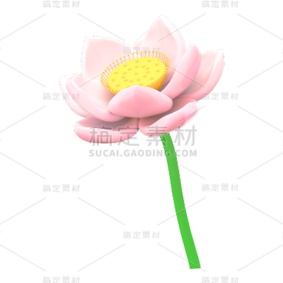 立夏荷花元素贴纸