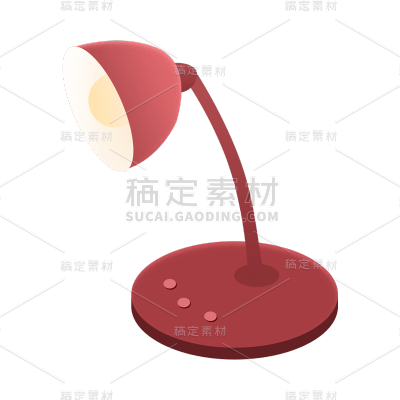 卡通感劳动节台灯元素贴纸
