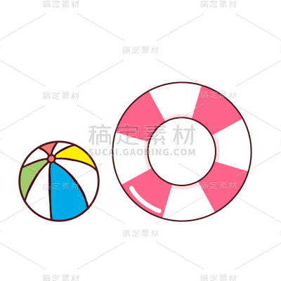 卡通感教育培训游泳圈元素